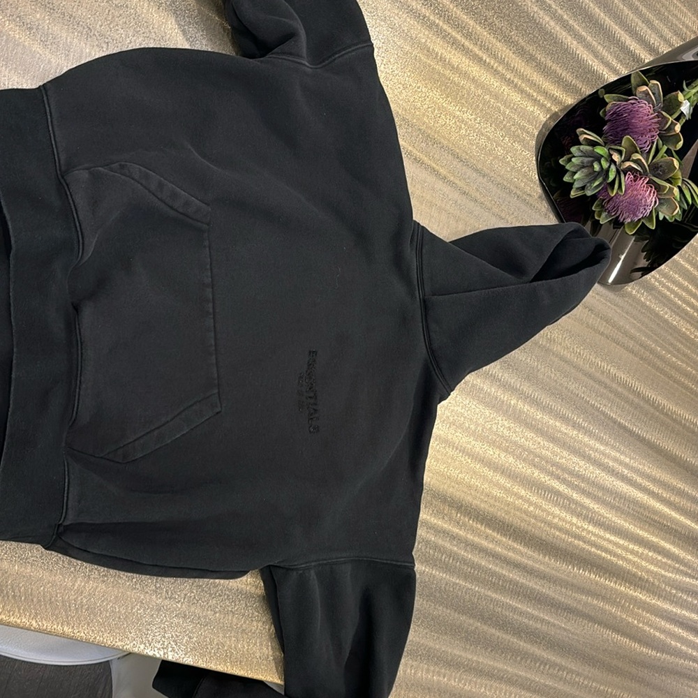 Essentials black hoodie size small